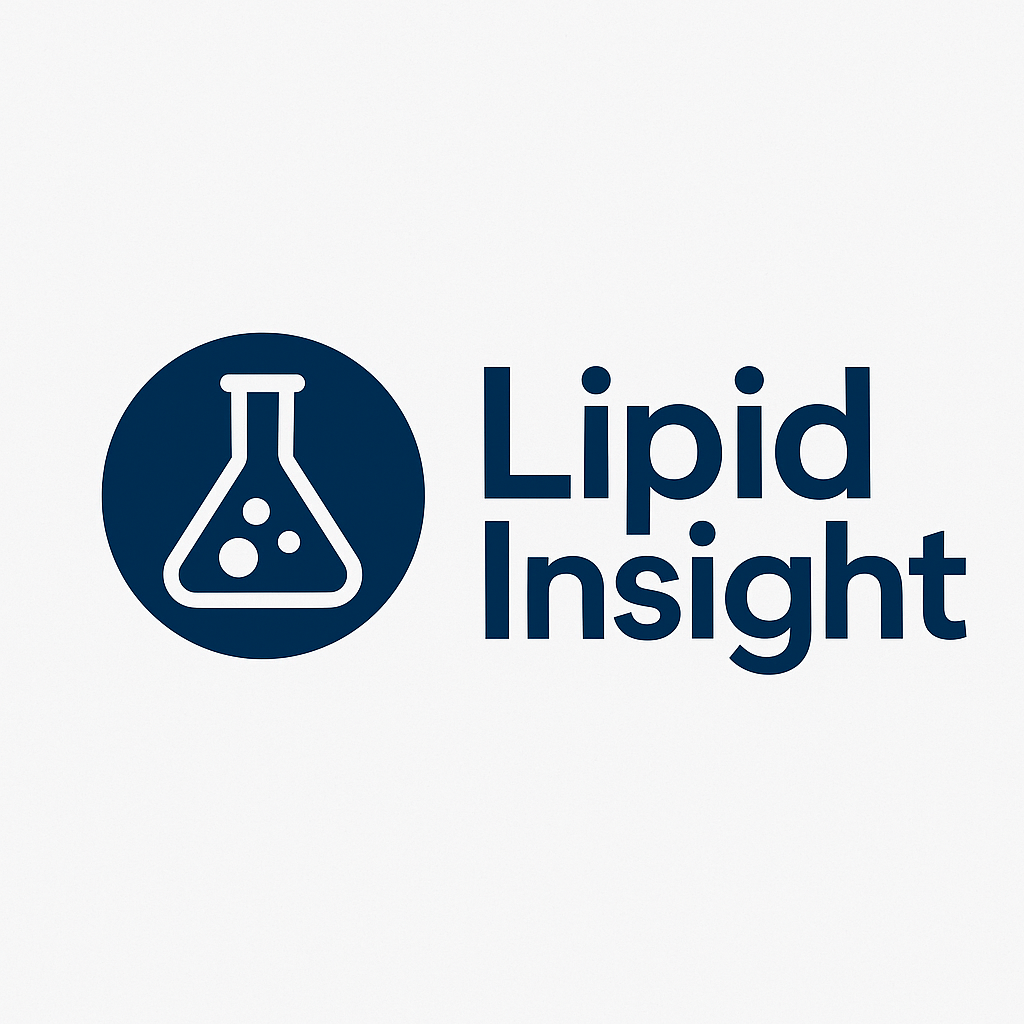 Lipid Insight logo featuring a laboratory beaker icon, representing lipidomics expertise.